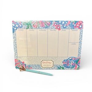 New Lily Pulitzer Desk Pad With Pen